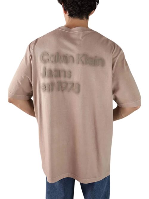 T-shirt relaxed fit stampa beige Calvin Klein Jeans | J30J327078PFW